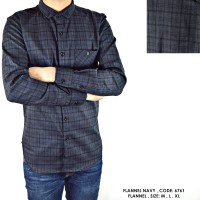 Jual KEMEJA PANJANG KERJA KANTOR COWOK PRIA FLANNEL FLANEL PANEL KOTAK BIRU Murah