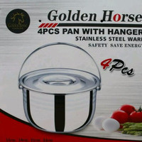 Jual JUAL Panci Set Golden Horse ~ Panci Set Stainlesss Steel 4 Pcs Murah