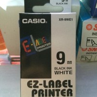 Jual Casio Ez-Label Printer 9mm White Tape Berkualitas Murah
