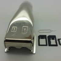 Jual DUAL sim card cutter / pemotong simcard 2 in 1 micro na Limited Murah
