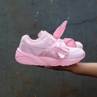 Jual MURAH Puma Rihanna Bow Pink / sepatu cewe / kado cewe / sepatu jalan j Murah