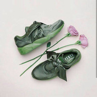 Jual SEPATU Puma Rihanna Fenty Bow Olive Green Premium Original Murah