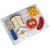 Mainan Edukatif / Edukasi Anak - Balok Kayu - Roti Potong Masak Masa