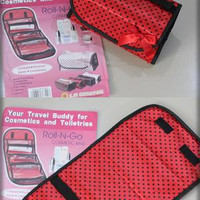 Jual Paling Laris Roll n go makeup organizer peralatan make up Polkadot Murah