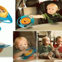 Jual Mangkok Anti Tumpah Balita Bayi Anak Snack Bubur Nasi Kids Gyro Bowl Murah