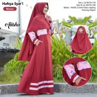 Jual Gamis Wolfis Combi Katun Jepang Hafsya Set Syar'i Ori Aiisha Murah