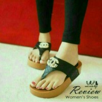 Jual SANDAL TERMURAH WEDGES CC HITAM Murah