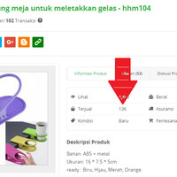 Jual Plastic table coffee cup holder cup clip tempat gelas m Promo Murah