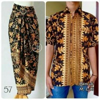 Jual Kemeja cowo + Kain lilit Paya Gold Murah