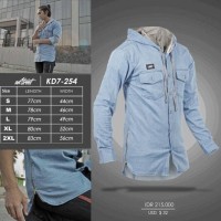 Jual KEMEJA DENIM HOODIE/TANGAN PANJANG/LONGSLEEVE JEANS/LONGLINE LEVIS Murah