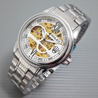 Jual Rolex Skeleton Romawi Rantai Silver White Berkualitas Murah