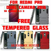 Jual XIAOMI REDMI PRO DUAL 2 CAMERA SLIM ARMOR ROBOT IRONMAN WITH STAND TRA Murah