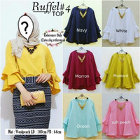 Jual MURAH BLOUSE DRESS RUFFLE #4 TOP Murah