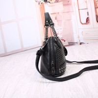 Jual Turun Harga Tas Wanita Hand Bag Selempang Rantai Studded 93370 Black I Murah