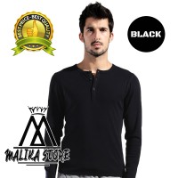 Jual Kaos Henley Casual 3BA - Malika Apparels Murah