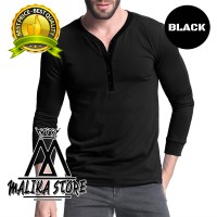 Jual Kaos Henley Casual 5BA - Malika Apparels Murah
