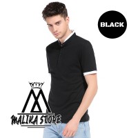 Jual Kaos Henley Casual 3BW - Malika Apparels Murah