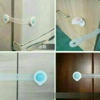 Jual Pengaman pelindung pintu lemari laci kulkas lock band 1 set isi 2 pcs Murah