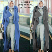 Jual PROMO 65136/long outer nerina/long vest katun/long vest murah/cardigan Murah
