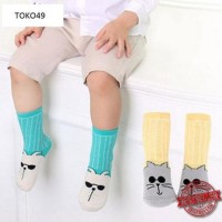 Jual Termurah Kaos Kaki Panjang Anak Balita Laki Cewe Motif Kucing Lucu Murah