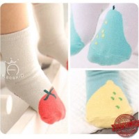 Jual Termurah Kaos Kaki Anak Bayi Balita Unisex Laki Cewe Motif Buah Lucu - Murah