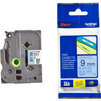 Jual Brother Label Tape TZE 521 - 9mm Black on Blue Brother Label Printer Murah