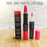Jual NYX 2 in 1 Maximum Pro Matte Lipstick (waterproof lipgloss) Murah