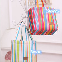 Jual 9037 Lunch bag Cooler bag salur (bonus 2pcs jelly ice cooler) Murah