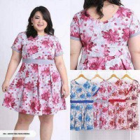 Jual AzvSy Plowery Pleated Bla Mini Dress Murah
