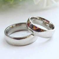 Cincin Kawin Silver Ring Couple Titanium Cewek Cowok Polos Bagus Unik