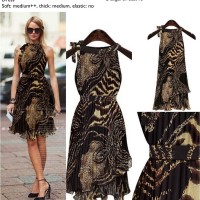 Jual 17335 - Halter leopard (L) (SALE) - Dress Murah