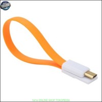 Jual kabel data charger pendek Magnetic Micro USB to USB Orange Y1995 Murah