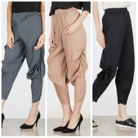 Jual KP4579 celana plisket pleated kulot jogger joger ker KODE TYR4635 Murah