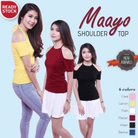 Jual KP3850 Maayo Shoulder Top Kaos Halter Atasan Wanita KODE TYR3906 Murah