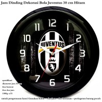 Jual HV585 jam dinding bola juventus dekorasi hitam 30 c KODE BIS639 Murah