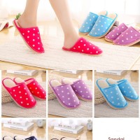 Jual Sandal Rumah POLKADOT (Sandal rumah empuk motif polkadot) Murah