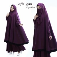 Jual BAJU GAMIS CADAR SOFIA SYAR'I UNGU TANAH ABANG Murah