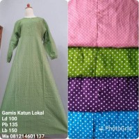 Jual Gamis Katun Polkadot / Katun Jepang Murah