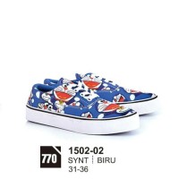 Jual SEPATU ANAK PEREMPUAN CASUAL DORAEMON AZZURRA ORIGINAL DISTRO 1502-02 Murah