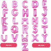 Jual BALON FOIL HURUF (MURAH) | BALON FOIL | BALON HURUF WARNA PINK Murah