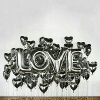 Jual BALON FOIL HURUF (MURAH) | BALON FOIL | BALON HURUF SILVER Murah