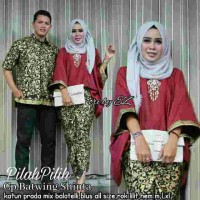 Jual Set sarimbit couple batik atasan blus jumbo rok lilit kebaya kemeja Murah