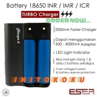 Jual Turbo Charger Eser for Battery 18650 INR / IMR / ICR Murah