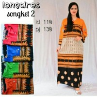 Jual longdres/daster/ecer daster/longdres songket 2 Murah