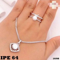 Jual Set perhiasan mutiara lapis emas kalung_cincin Murah