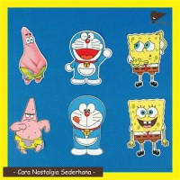 Jual Stiker Anime Doraemon dan Spongebob Murah