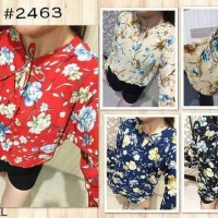 Jual trompet layer flower crepe top Murah