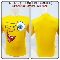 Jual kaos oblong spongebob muka square pants Murah