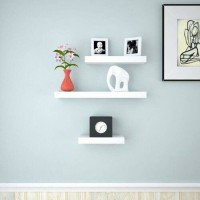Floating shelf 40x25cm Rak Dinding Tempel TV DVD Modern Minimalis