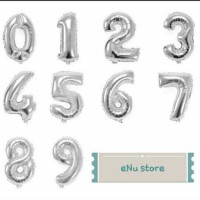Jual BALON FOIL ANGKA (MURAH) | BALON FOIL | BALON ANGKA WARNA SILVER Murah